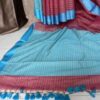 চেক সুতি শাড়ি